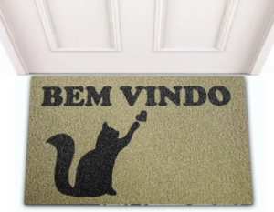 Tapete Capacho Bem Vindo Gato